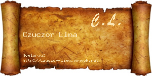 Czuczor Lina névjegykártya